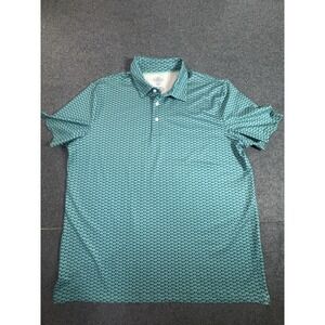St. John's Bay Quick-Dri Classic Fit Golf Cart Print Polo Shirt Large